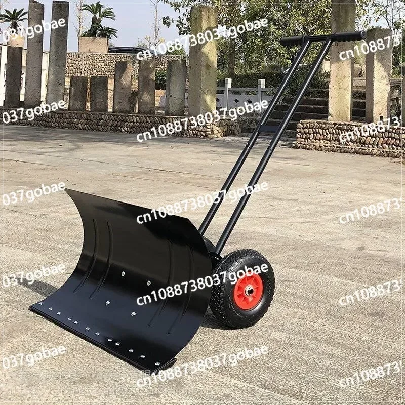 Hand Pushed Snow Shovel Board, Thick and Durable Double Tire Snow Shovel, Community Property Snow Shovel Tool