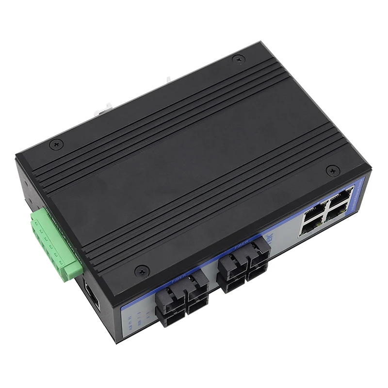 UOTEK 100M 8 Ports Managed Ethernet Switch IGMP Snooping V1/V2/V3 4+4G DIN-rail Switch UT-62208F-4T4SC-MNF view 4