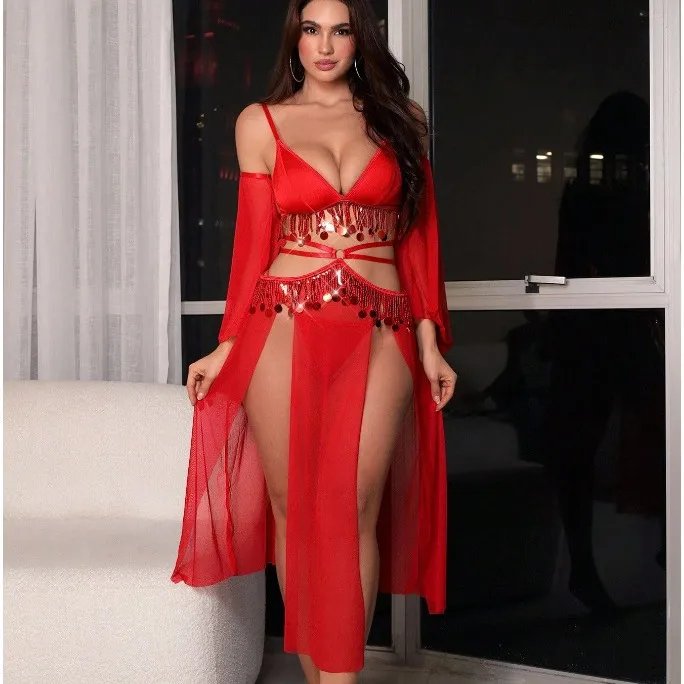 

Сексуальные ночные рубашки, нижнее белье, лакированная цепочка с блестками, красный комплект сексуального нижнего белья, женское ночное платье, товары для взрослых, костюм, юбка, сексуальное женское белье