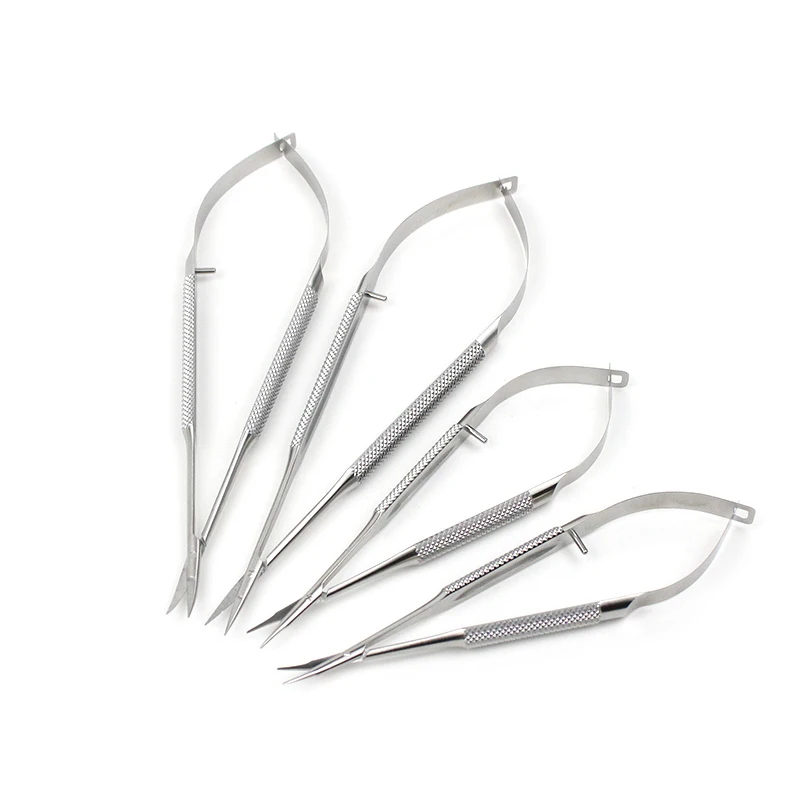 4pcs/set ophthalmic microsurgical instruments 12.5cm scissors+Needle holders +tweezers stainless steel surgical tool