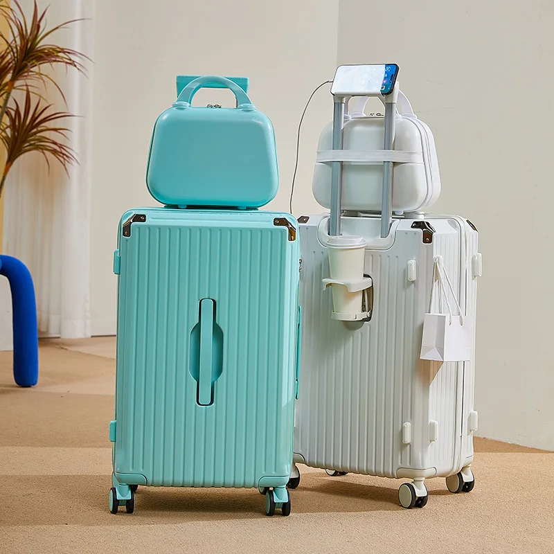 Luggage and makeup bag set, two-piece set with high appearance convenient for travel, luggage and makeup bag set two-piece set