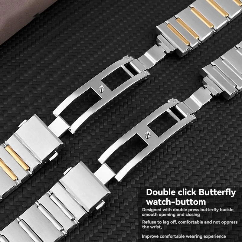 لساعة أوميغا كوكبة 131 مانهاتن الصلب البديلة للرجال - متوافقة مع ملحقات سوار سلسلة أوميغا 131