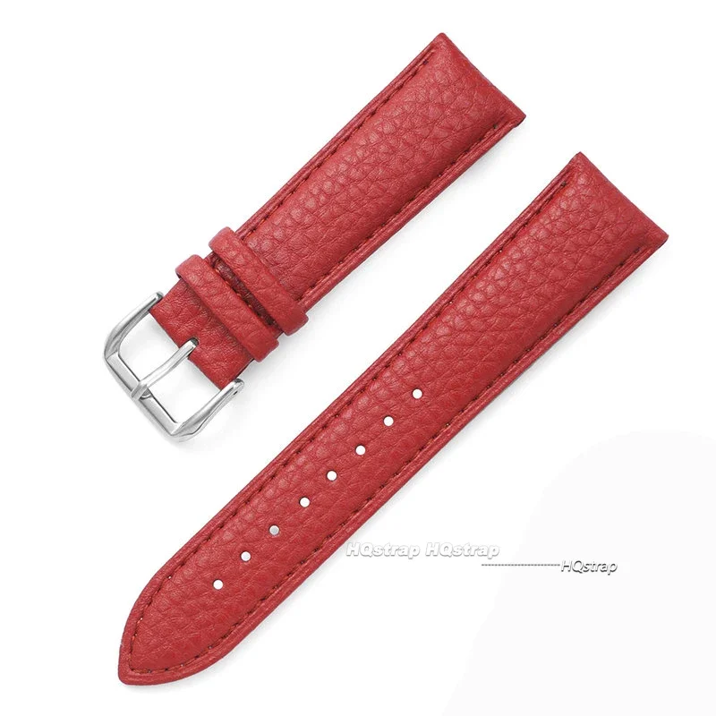 Zacht lederen horlogeband armband 12mm 14mm 16mm 18mm 19mm 20mm 21mm 22mm vervanging polsbanden horlogebanden Litchi patroon riem