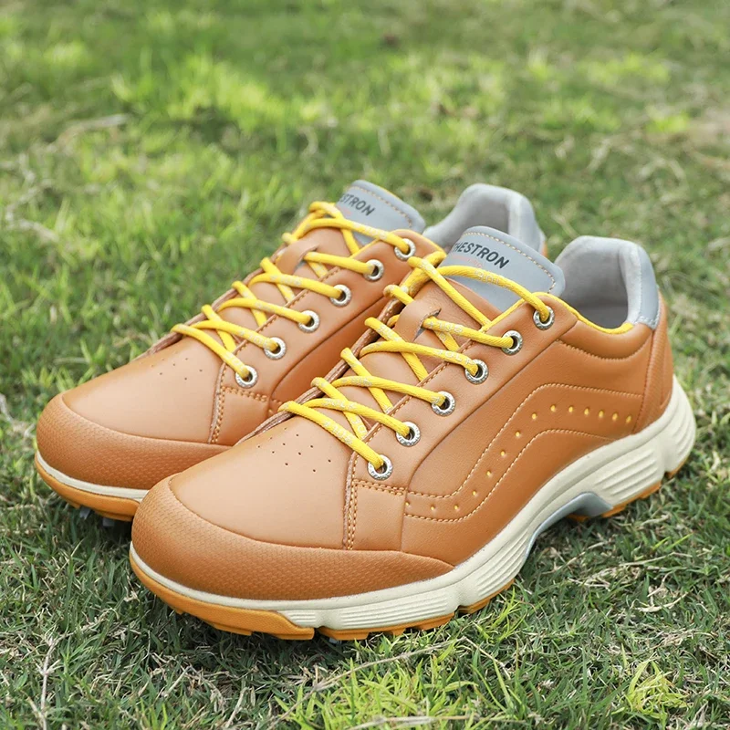 Sepatu Golf pria, sepatu Golf profesional, sepatu olahraga, Golf, ukuran besar, sneaker asli, sepatu Thestron, pakaian kaki tur, pegolf