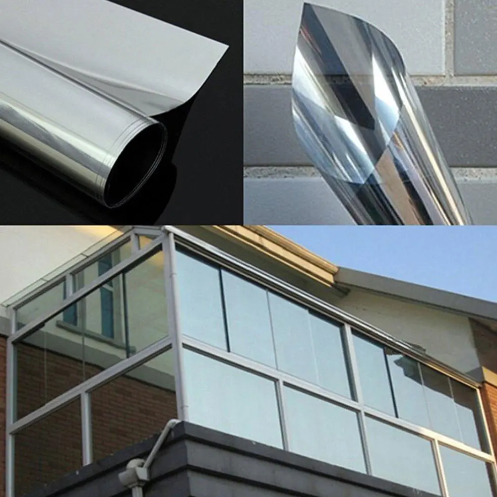 

2Pcs Window Privacy Film Heat Blocking Static Cling Easy Peel Removable Sun Protection Film for Home and Office Glass