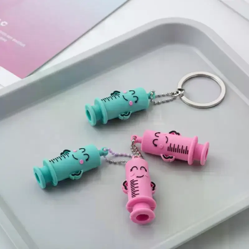 Ampoule Bottle Opener Keychain Syringe-Shaped Cutter Nurse Doctor Ampoule Bottle Opener Aid Medication Vial Breaker Tool