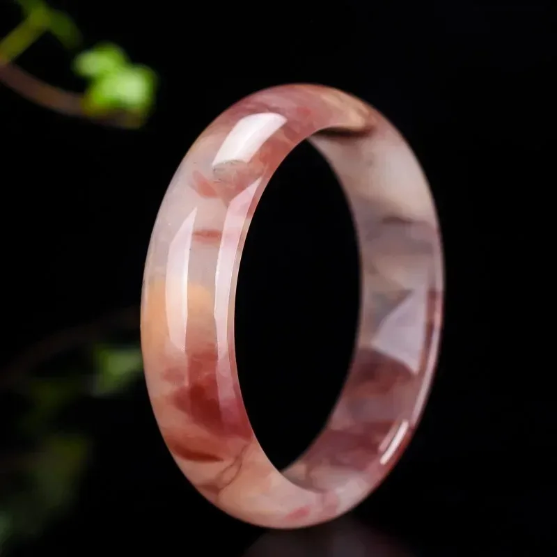 

Natural Violet Hand Carved Wide Jade Bracelet Fashion Boutique Jewelry Smoke Purple Women's Bracelet