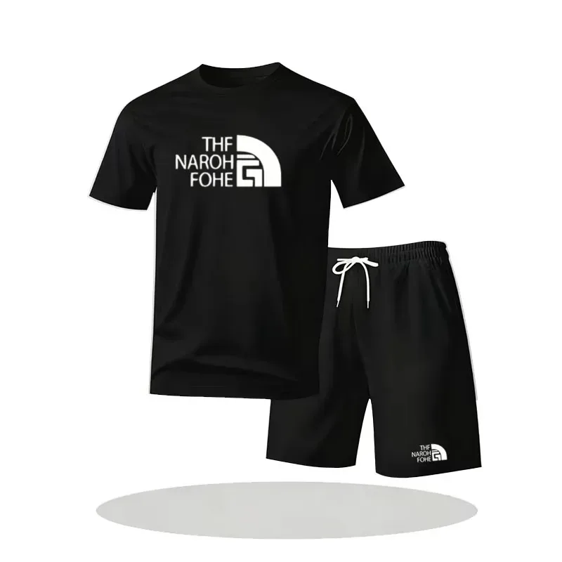 Ensemble de vêtements de sport d'été pour hommes, t-shirt à manches courtes et short, deux pièces, respirant, séchage rapide, vêtements de sport décontractés