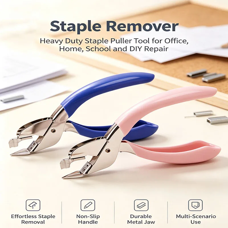 2pcs Mini Staple Remover Portable Staple Puller Tool, Small Office School Stationery for Teachers Students Document Binding