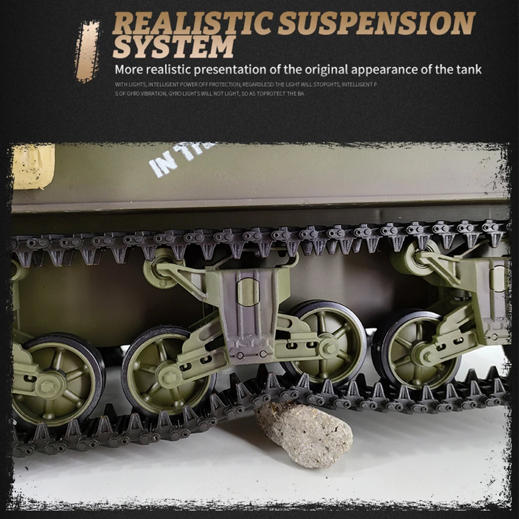 1/16 RC Tank Henglong US M4A3 Sherman Elektrische Afstandsbediening Tank Model Telescopische Vat Militaire Model Volwassenen Kinderen RC Speelgoed