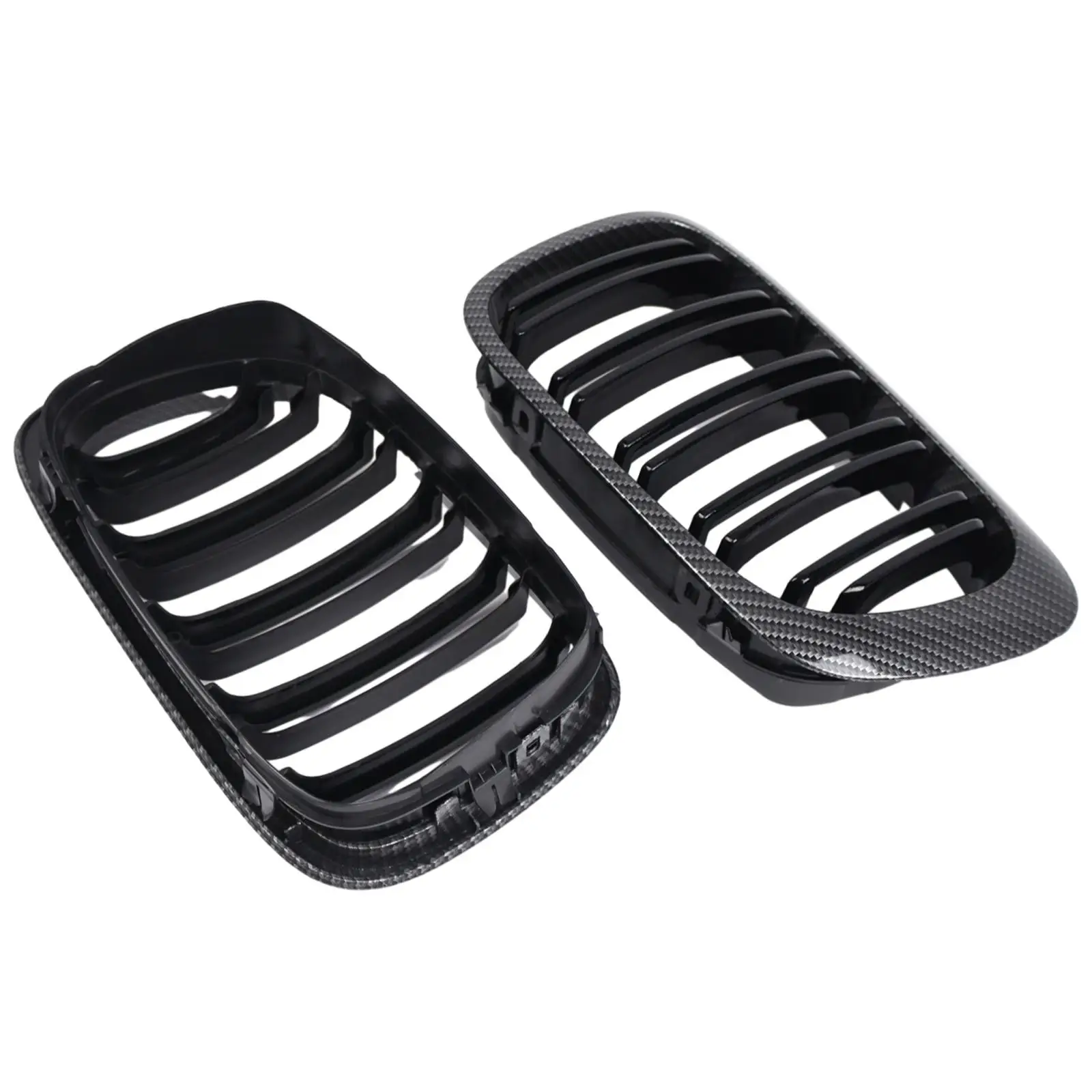 2 Pieces Front Kidney Bumper Grille Car Exterior Parts Car Accessories for BMW E46 M3 Vehicle Repair Parts Easily Install