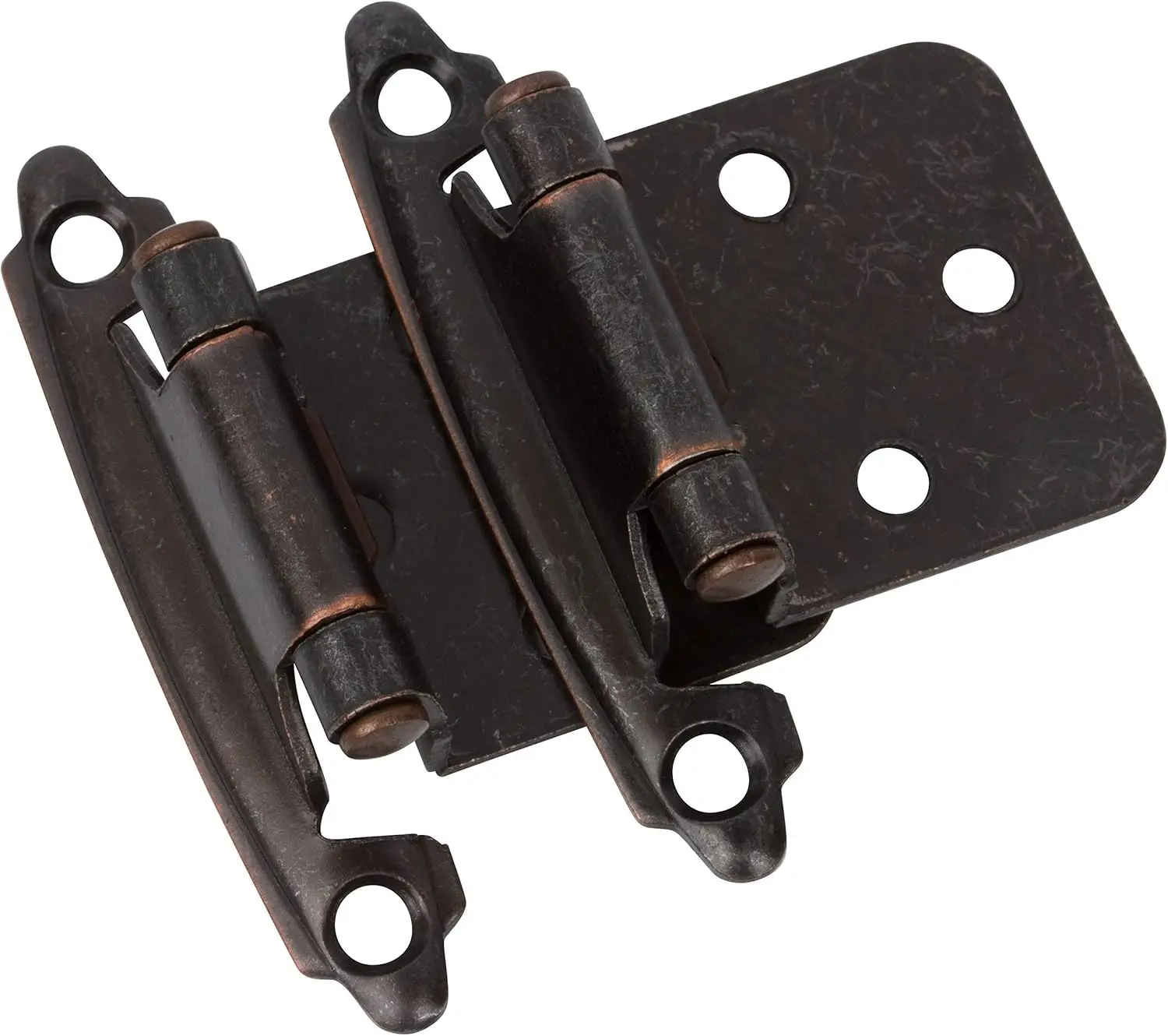 

Oil Rubbed Bronze Cabinet Hinges for Kitchen Cabinets (25 Pair -50 Pcs) -1/2" Overlay (Variable) -Self Closing Kitche