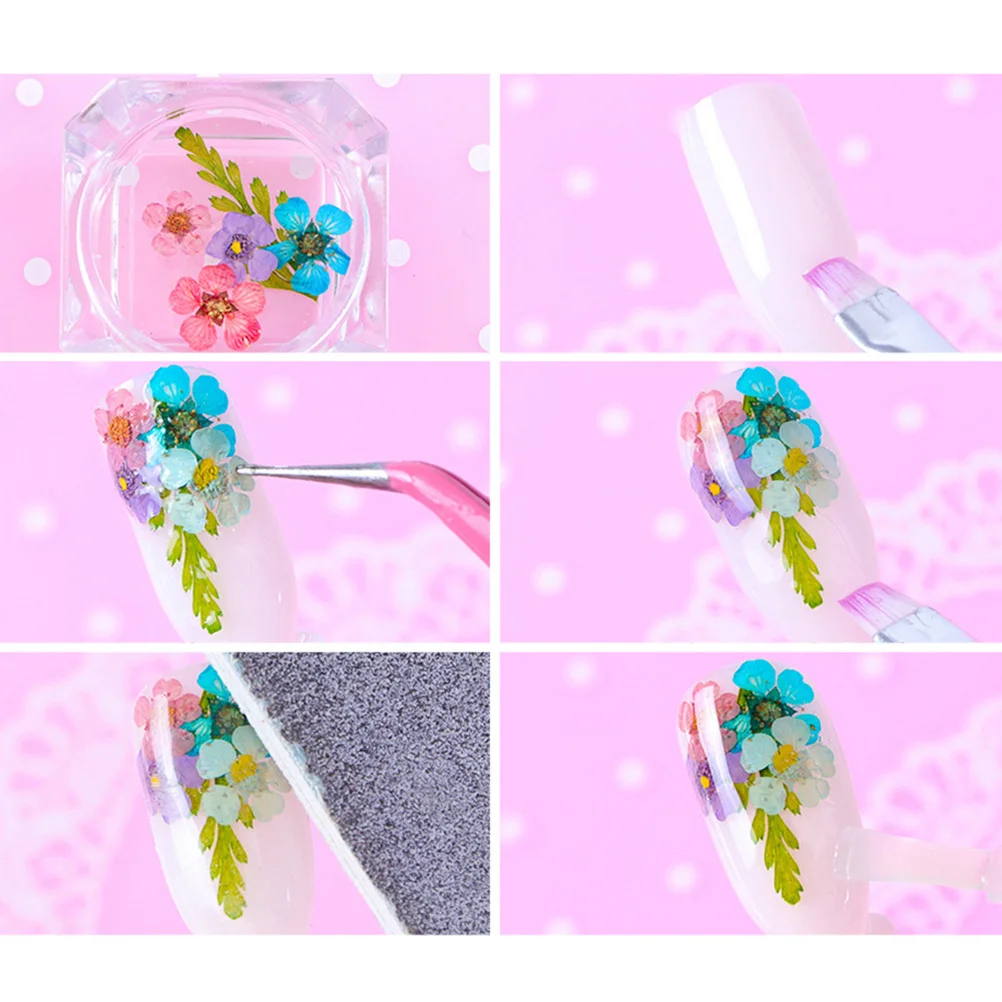 

Nail Dried Flowers Chrysanthemum Leaves 3D Decal Manicure Decoration DIY Art Supplies for Women Girls Gift Nail Dried Flowers