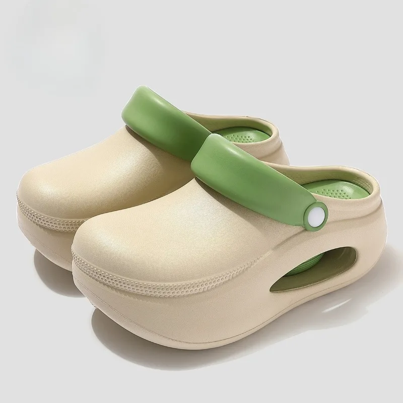 MEOD Summer Slippers for Men Driving Dual-Purpose Operating Room Baotou Clogs Soft Sole Outer Wear Home Casual Coconut Sandals
