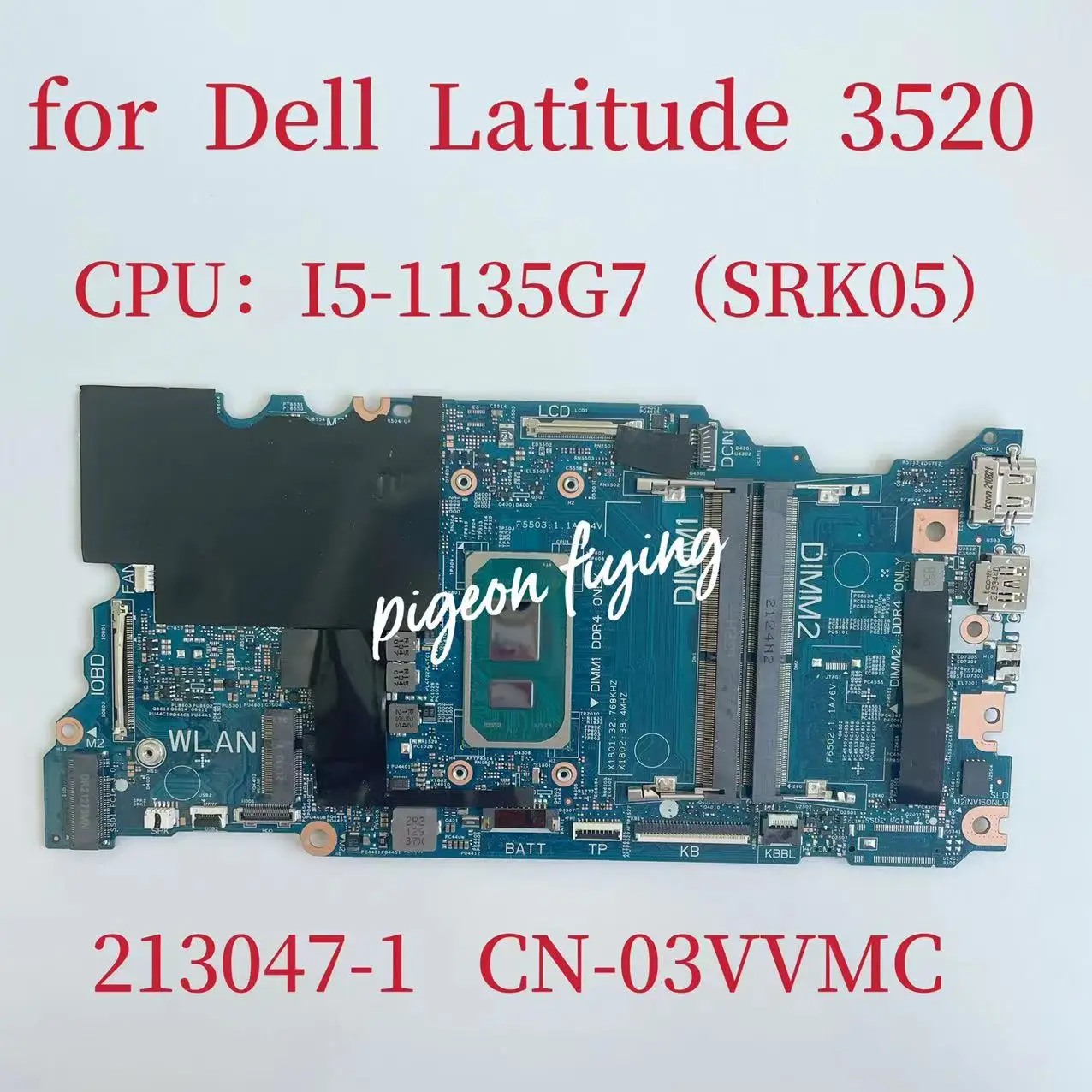 placa mae do portatil para dell latitude 3520 2130471 cpu i5 1135g7 srk05 ddr4 cn03vvmc 03vvmc vmc 100 teste ok 01