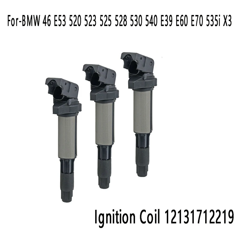 2Pcs Ignition Coil 12131712219 12137551260 For-BMW 46 E53 520 523 525 528 530 540 E39 E60 E70 535I X3