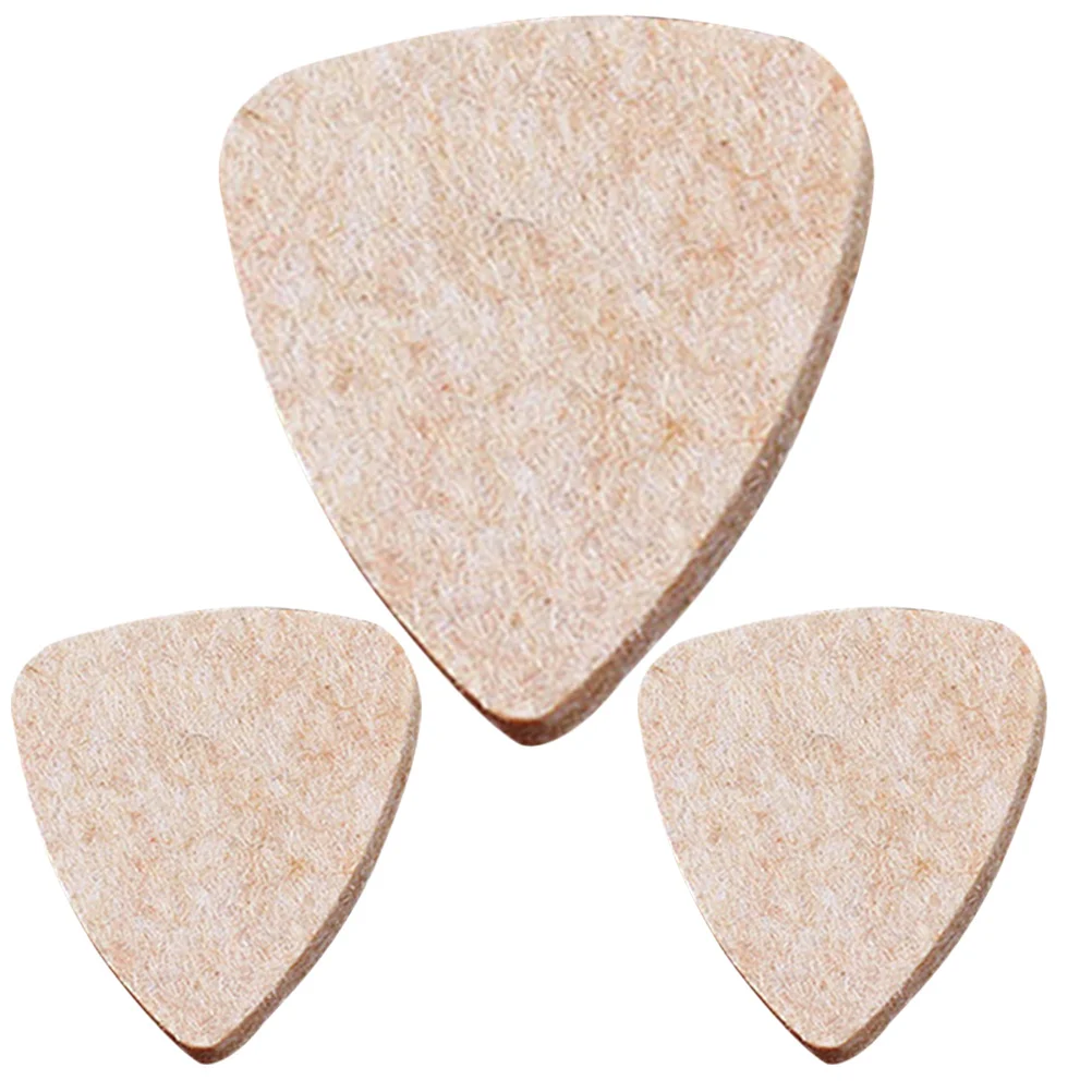 

3Pcs Wool Felt Guitar Picks Small Plectrums Practical Durable Safe No Harm Easy to Use and Store for Guitarists