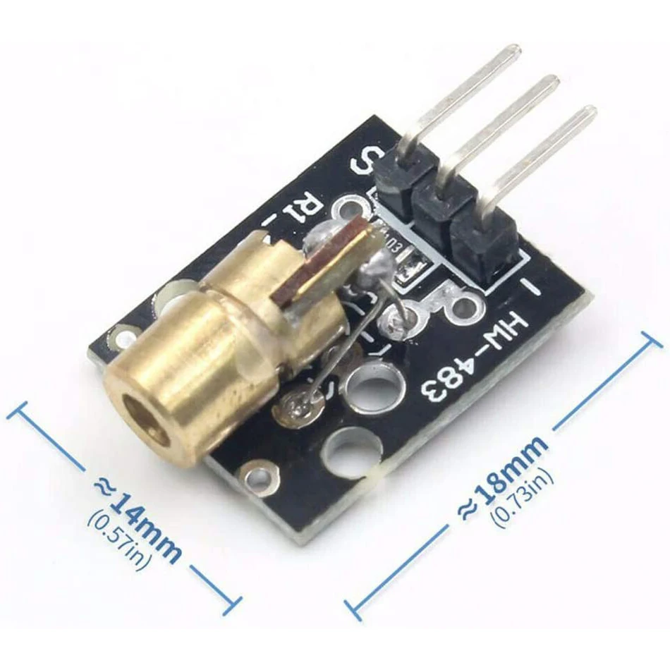 Laser Sensor Module Non-Modulator Tube Laser Receiver Module with KY-008 650nm Laser Transmitter Module for AVR