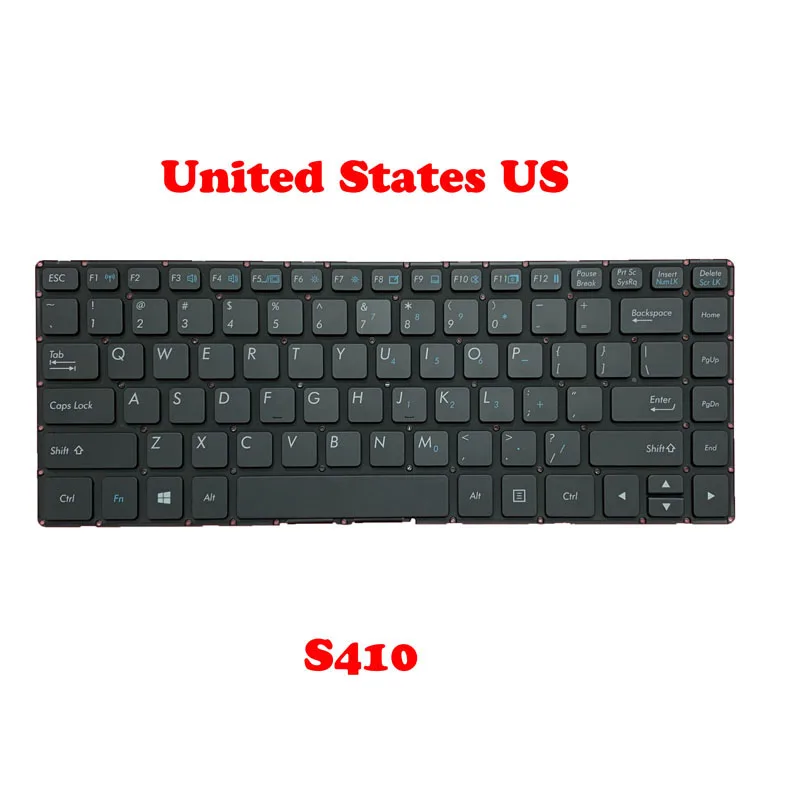 PO-BR-IT-CA-CF-DT-GR-SV-KR-NE-SP Layout No Backlit Keyboard For Getac S410 S410 G1 G2 G3 S410V 6150e Black No Frame New S410