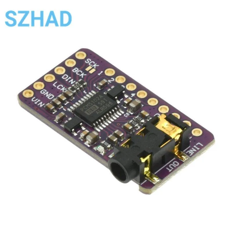 Interface I2S PCM5102A DAC Decoder GY-PCM5102 I2S Player Module For Raspberry Pi pHAT Format Board Digital PCM5102 Audio Board