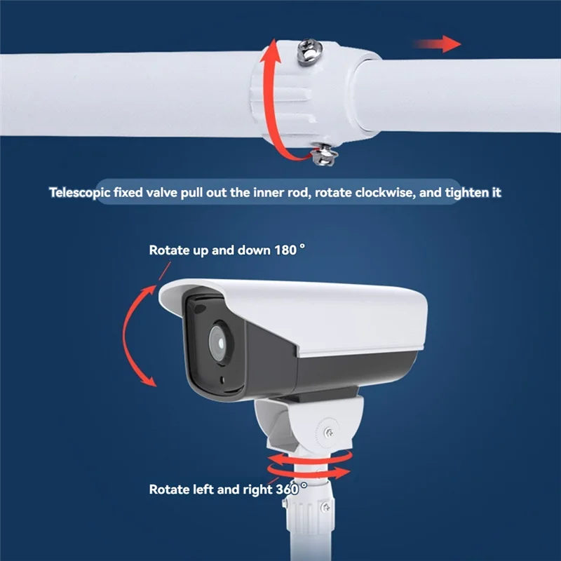 B03B-Surveillance Camera Telescopic Bracket L-Shaped, Adjustable 30-60Cm Ideal For Outdoor Security Equipment