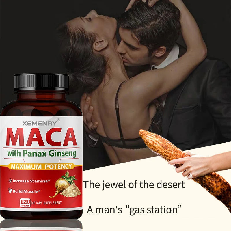 

Maca with Panax Ginseng - Helps with Energy, Performance, Stress Relief, and Supports Physical and Mental Health