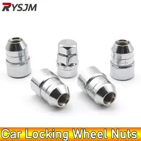 AD M12X1.5 4 Uds tuercas + 1 llave extremo cerrado seguridad antirrobo tuercas de bloqueo de rueda de coche tuercas de bloqueo de llanta de rueda cromo de alta calidad