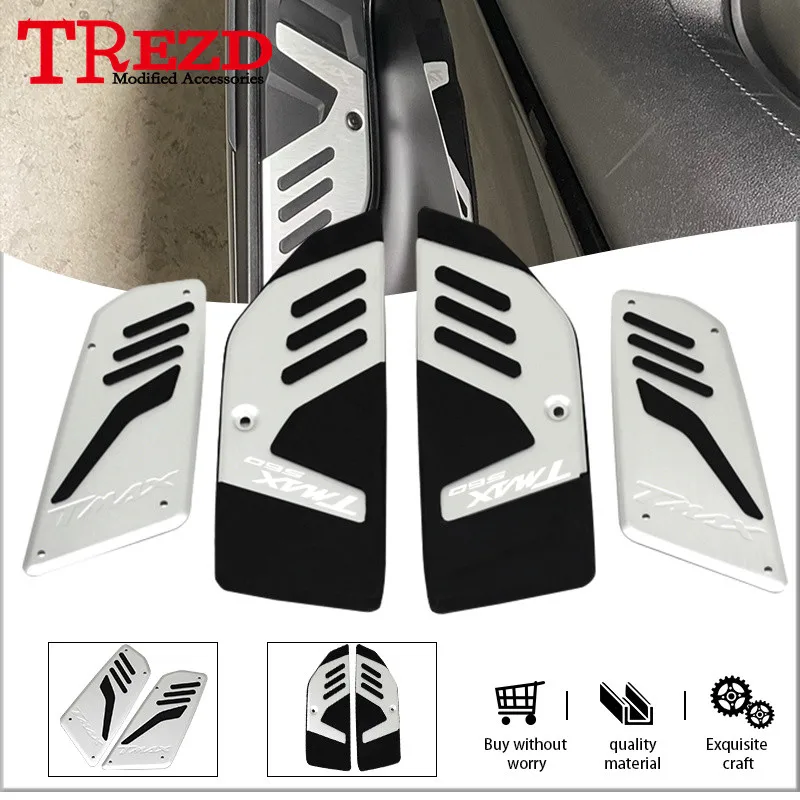 t-max560 Hot Sales Motorcycle CNC Front Rear Footrest Pegs Plate Footboard Steps Footpeg Pads For YAMAHA TMAX560 2019 2020 2021