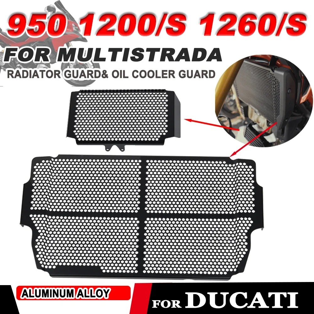 Motorcycle Radiator Grille Guard For DUCATI Multistrada 1200 950 1260 950S 1260S Enduro Accessories Oil Cooler Grill Guard Cover