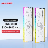 JUHOR RGB DDR4 8GB 16GB 3200MHz Memoria Ram DDR4 RGB DIMM Desktop Gaming Memory Ram