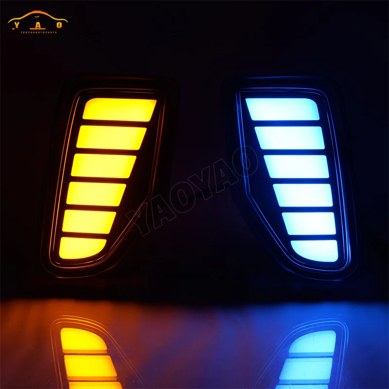 2 Pcs Car Modified LED DRL Front Fog Lamp Cover Daytime Running Light Headlight 12V For Toyota Corolla Cross 2024