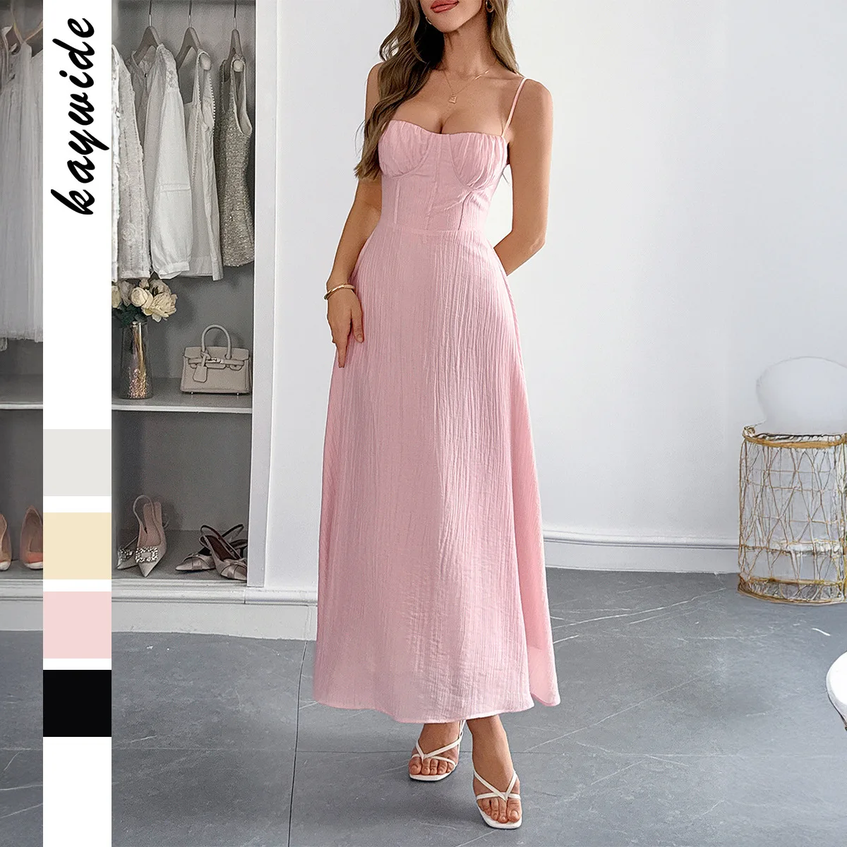 Sukienka w stylu vintage Sukienka w stylu plażowym na letnie wakacje dla kobiet 2025 Sukienki w nowym stylu Boho