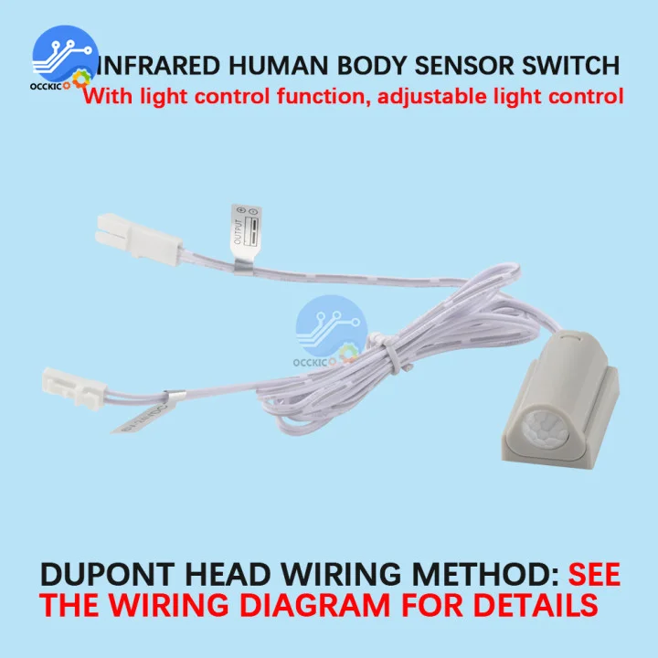 Imagem -04 - Interruptor Infravermelho com sem Controle de Luz Interruptor de Sensor de Corpo Humano Armário Guarda-roupa Pir Sensor de Movimento Interruptor de Luz 6v 12v 24v