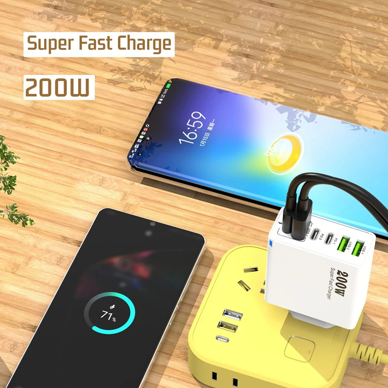 Xiaomi 200W Ultra Fast Charger USB TypeC Charger Adapter PD Cable  Quick Charging Phone Charger EU/US/UK Plug For iPhone Samsung