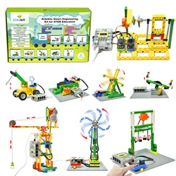 Keyestudio Kidsbits Kit di ingegneria intelligente per Arduino compatibile con supporto serie Lego programmazione Scratch Kit elettronico fai da te