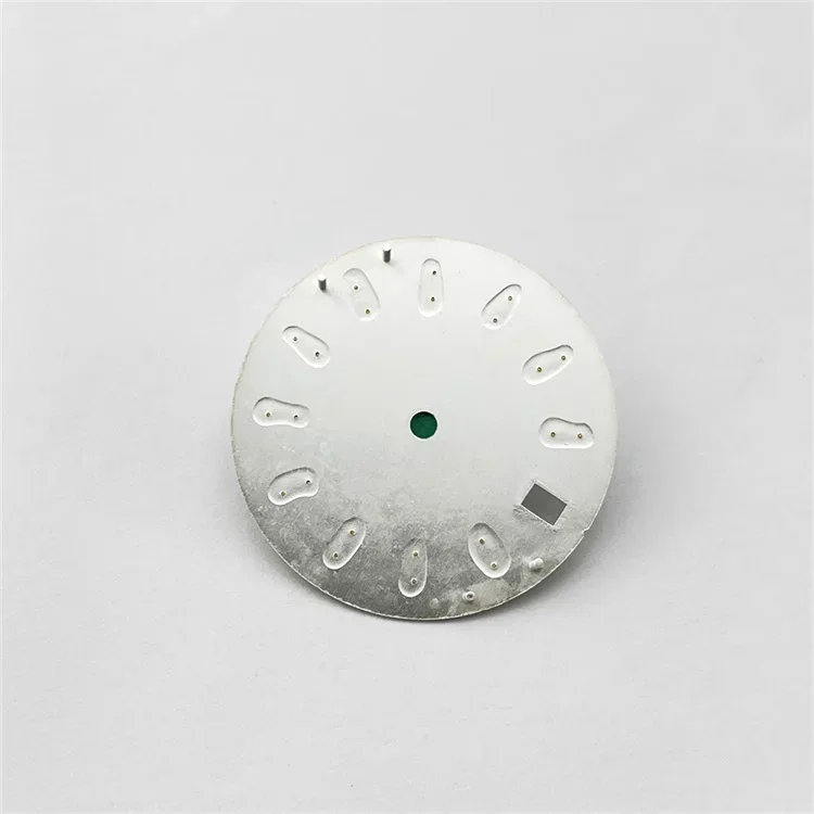 28.5mm NH35 다이얼 브라운 그레이 블루 그린 빛나는 선버스트 다이얼 NH35 자동 무브먼트 시계 액세서리 로고를 사용자 정의 할 수 있습니다