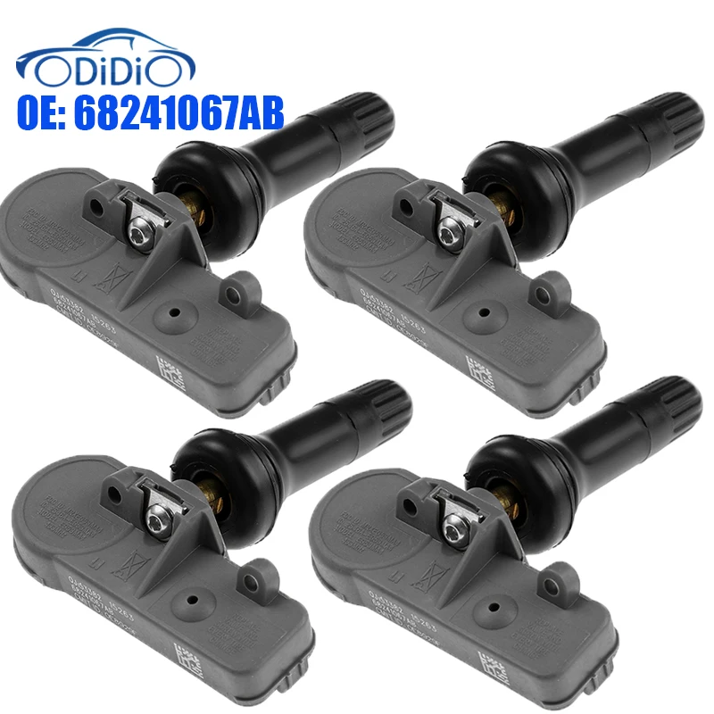 ODIDIO 68241067AB Tire Pressure Sensors 433 MHZ TPMS For 2010-2015 Chrysler Dodge Fiat Jeep Lancia Ram Alfa