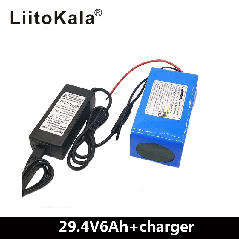 

LiitoKala 24V 6Ah 7S3P 18650 Battery Lithium 24 V Electric Bicycle Moped /electric/lithium Ion Pack +29.4V2A