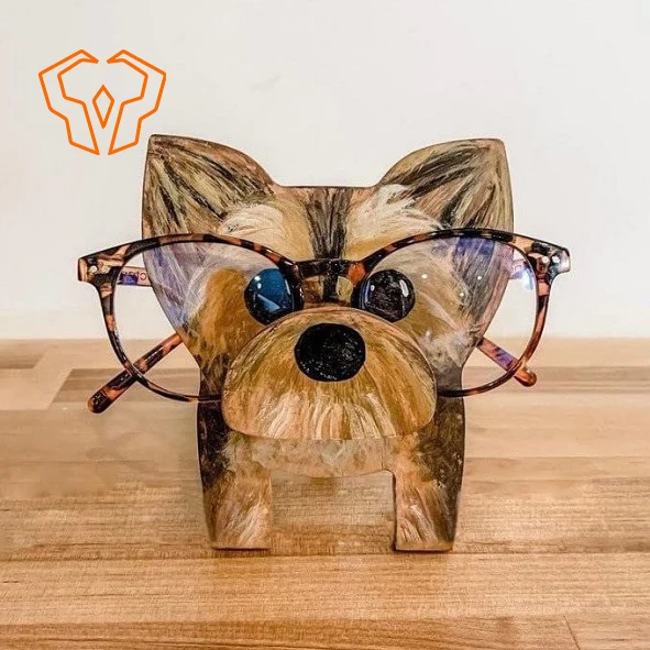 

Wooden Creative Animal Eyeglass Holder Storage Ornaments Office Display Stand Living Room Tabletop Handicrafts Home