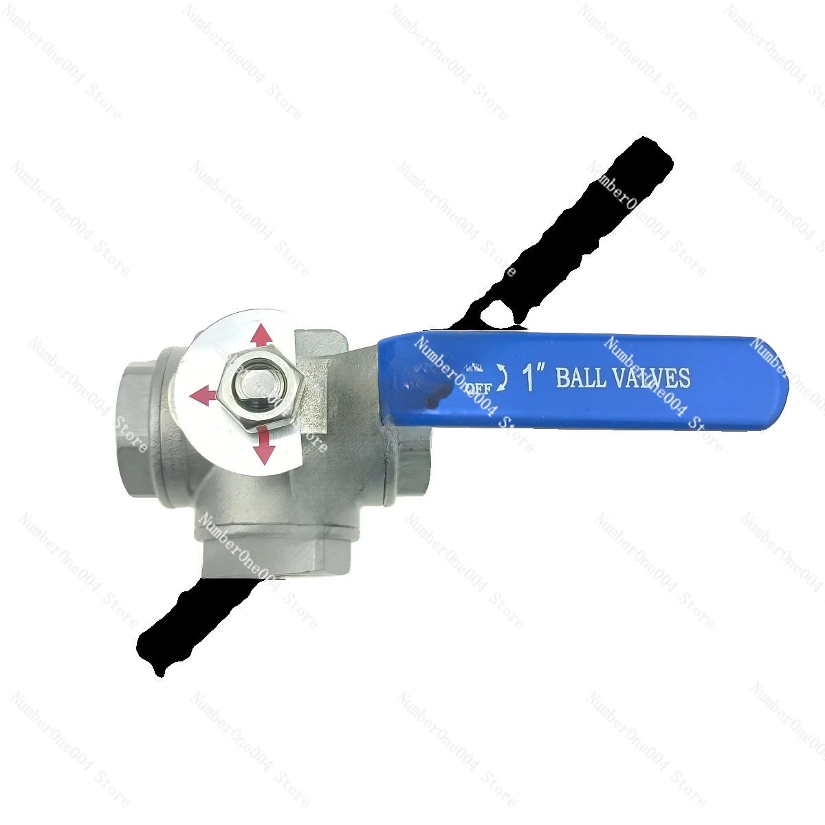 304/316 Stainless Steel Three-way Ball Valve Female Threaded Connection T-shaped L-type Manual DN8-DN65