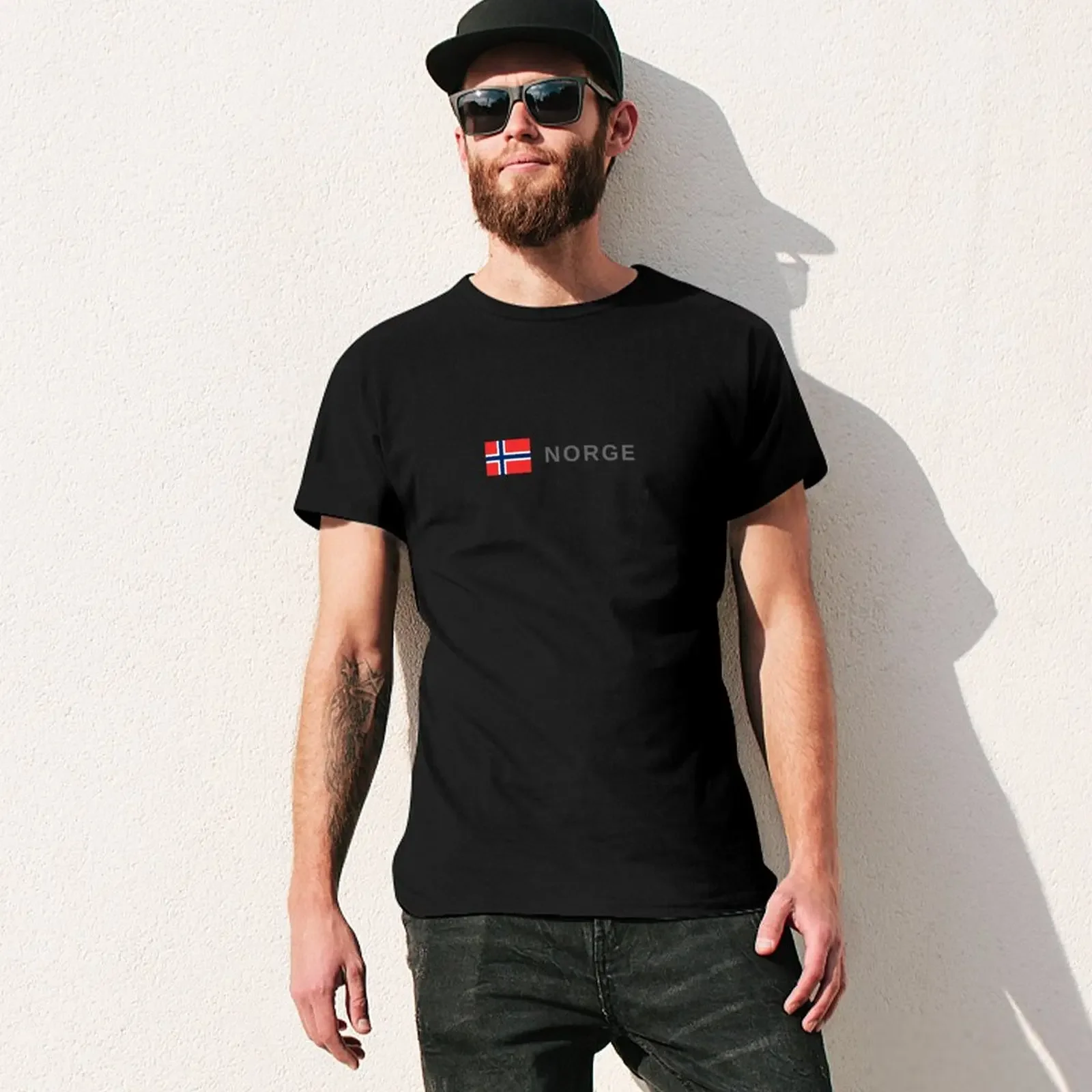 Norge | Norway T-Shirt summer tops oversized mens big and tall t shirts