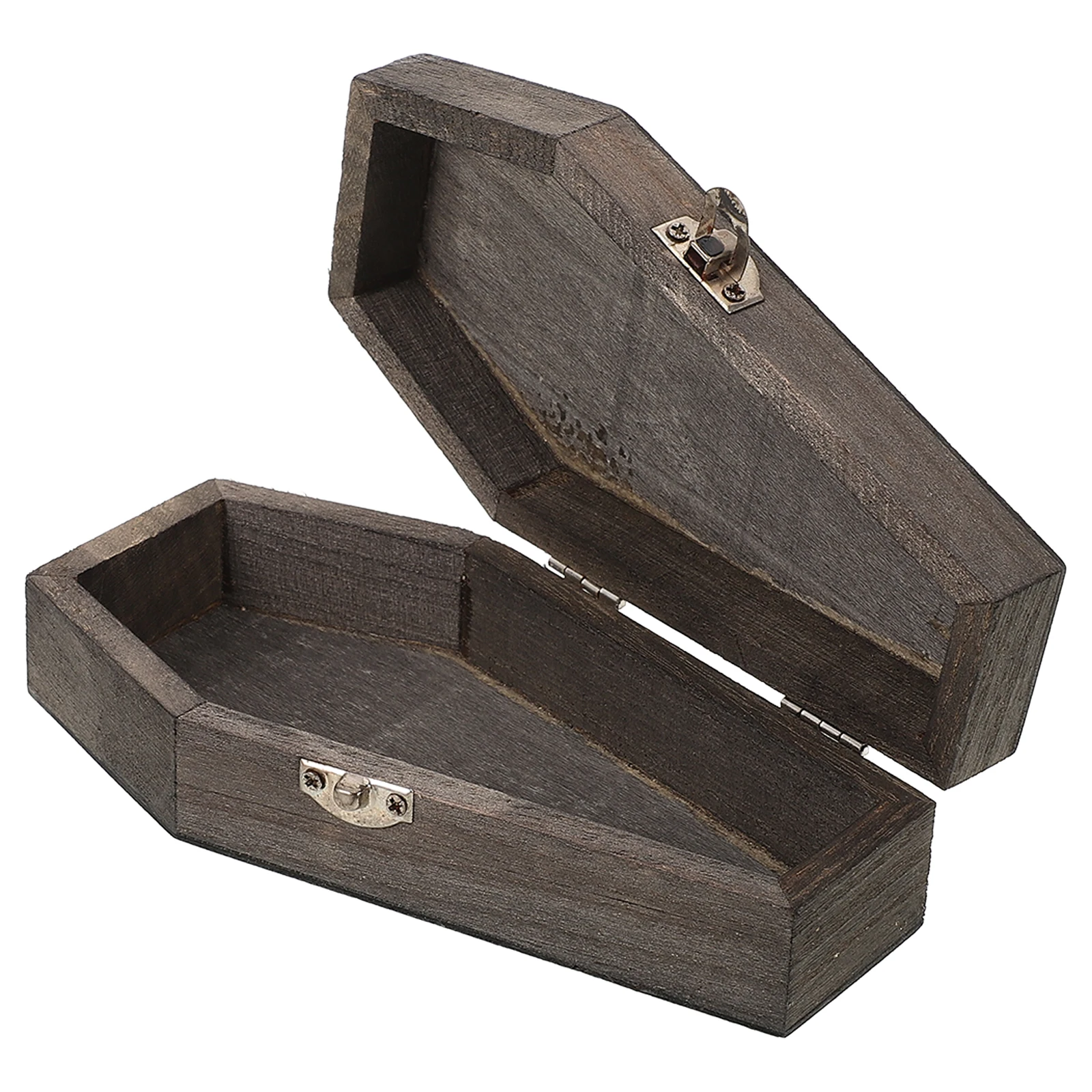 

Coffin Shaped Jewelry Box Black Small Ring Holder Portable Halloween Treat Boxes Gift Organizer Case Wooden Storage Coffin Decor