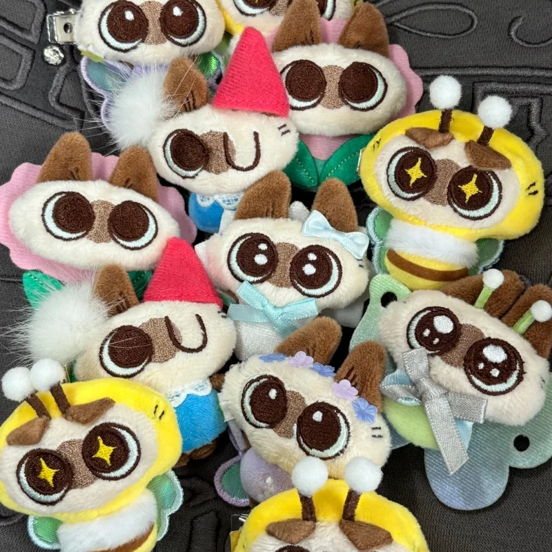 

Siamese Cat Plush Hair Clips Magic Flower World Official Merchandise Blind Box Cute Cartoon Hair Barrettes For Women