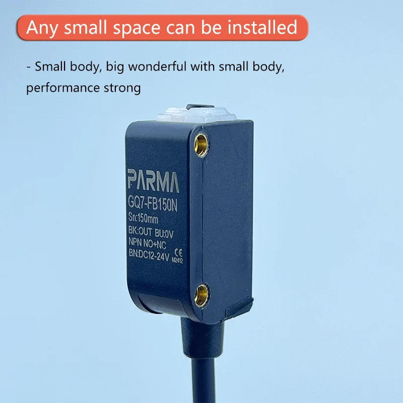 

PARMA Diffuse reflection photoelectric sensor detection range 150mm visible blue light GQ7-FB150N