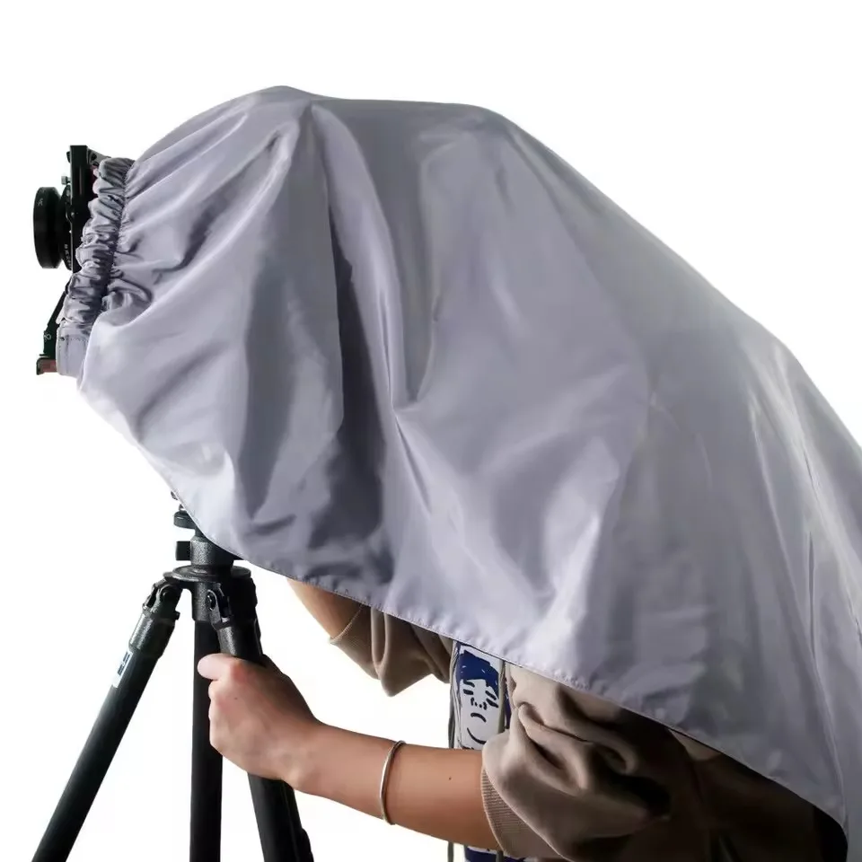 Small 4x5 5x7 8x10 Large Format Camera Focusing Crown Cloth Silver Red Black Hood Breathable Wrap Film Box