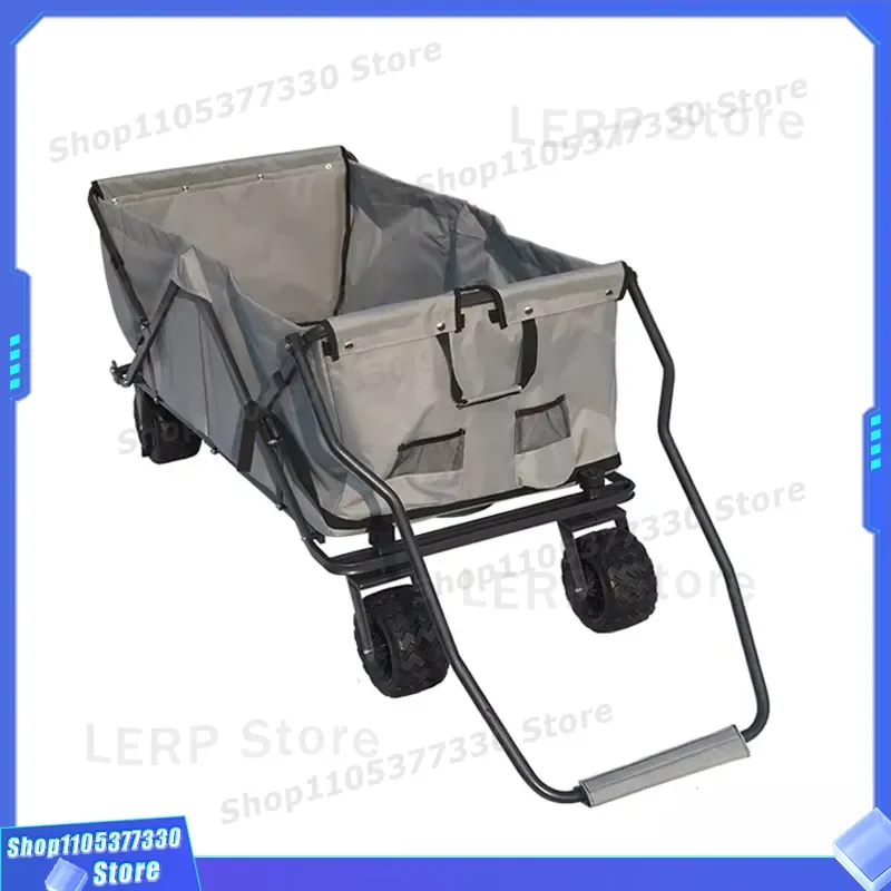 Foldable Heavy Duty Wagon Cart for Outdoor Camping Garden Beach Picnic Multi Purpose Utility Trolley with Wheels Dog Pet