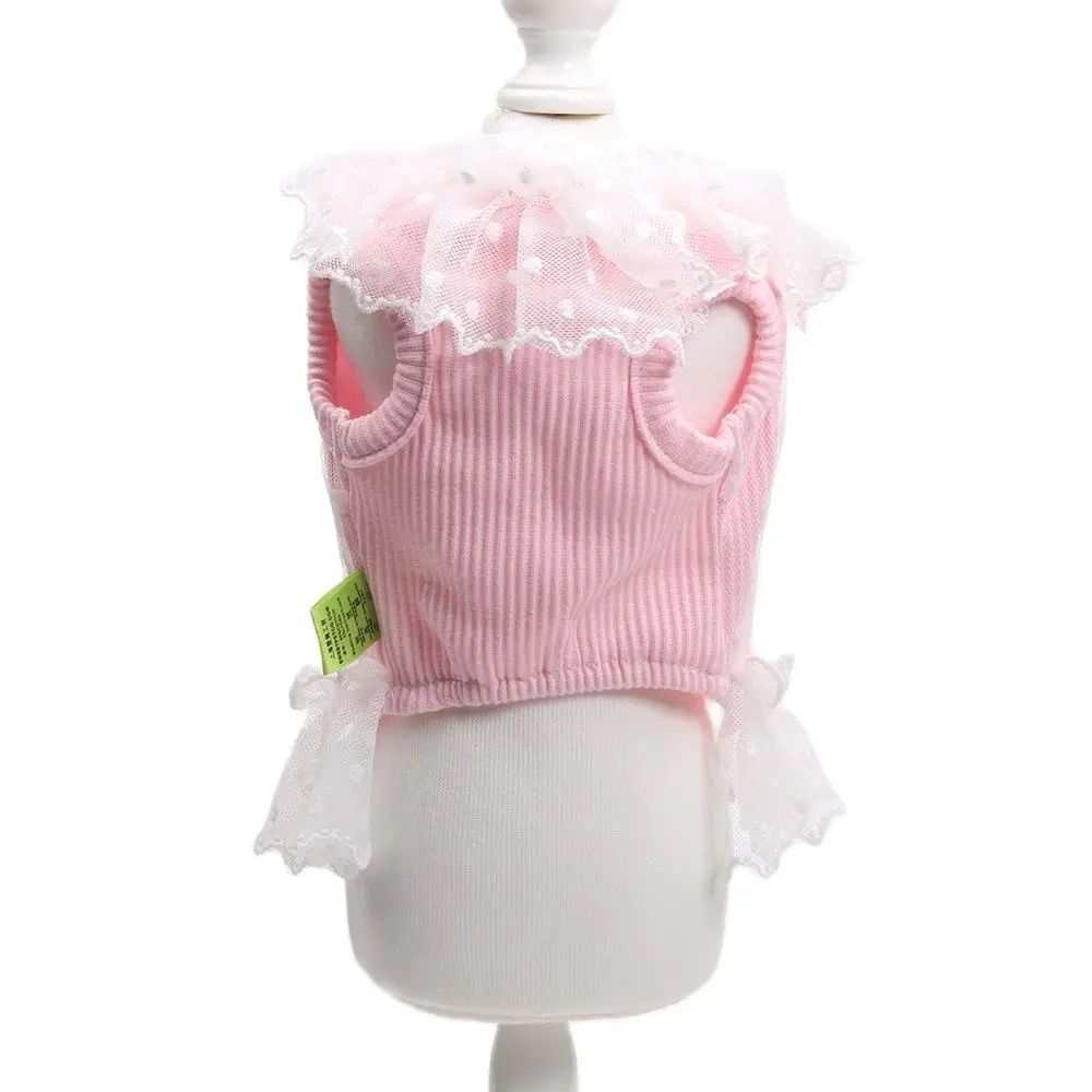 Princess Dog Cat Dress Tutu Hearts&Lace Design Pet Puppy Fairy Skirt Spring/Summer Clothes Outfit 5 Sizes