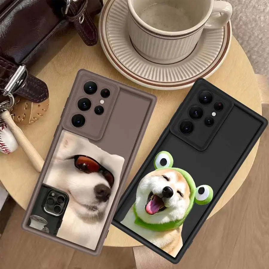 Cartoon Fun Puppy Case for Samsung Galaxy S26 S20 S21 S23 Plus S23 Note 20 Ultra S24 FE S25 Ultra S25 S22 S24 Soft TPU
