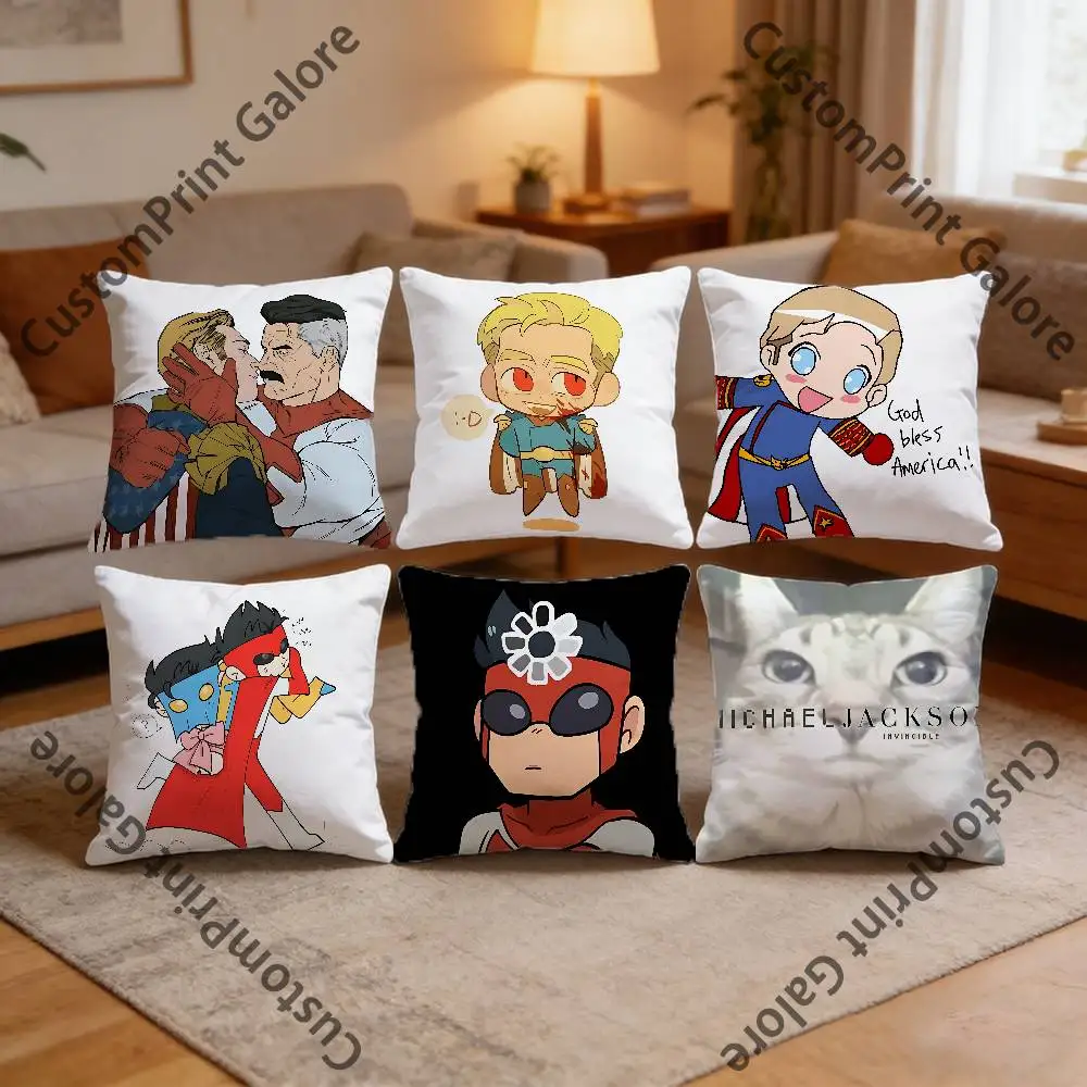 

I-Invincible Polyester Printed Pillow Cover Square 30 35 40 45 50 55 cm Soft for Sofa Bed Car Home Decor