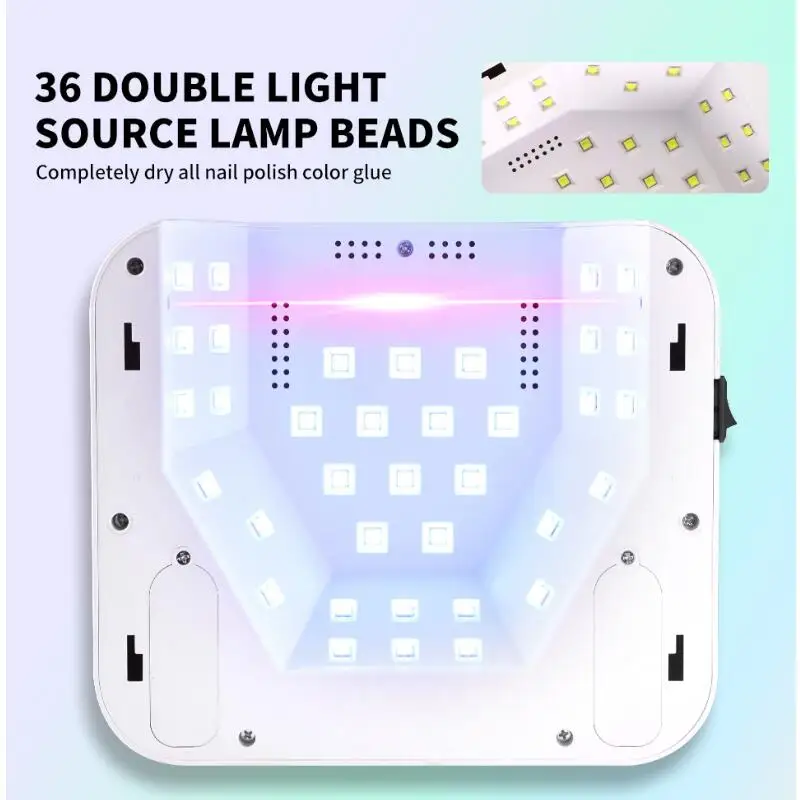 Upgrade 36 LEDs Professionele oplaadbare UV LED-nagellamp Draadloos UV-licht voor gelnagel met 3 timerinstellingen voor salongebruik